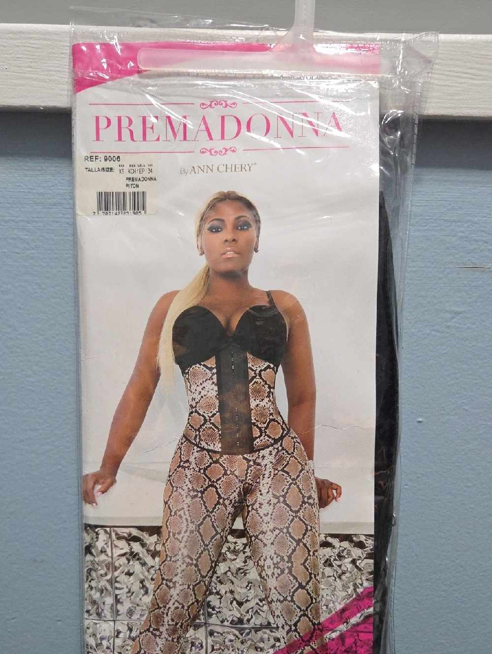 Ann Chery Premadonna Snake-Print Shapewear Bodysuit with Black Bust